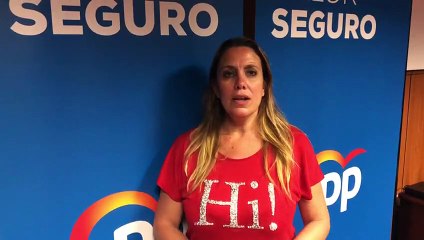 María Fresno en la sede del PP en Santa Cruz