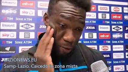 Samp-Lazio, Caicedo in zona mista