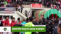 Amatör maçta saha karıştı