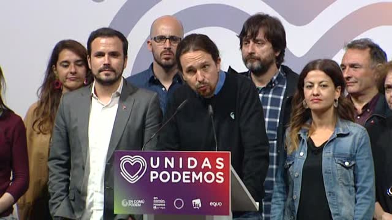 Pablo Iglesias: "Cumpliremos el mandato para que haya un gobierno de coalición de izquierdas"