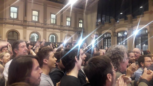 Euforia de ERC tras ganar en Cataluña