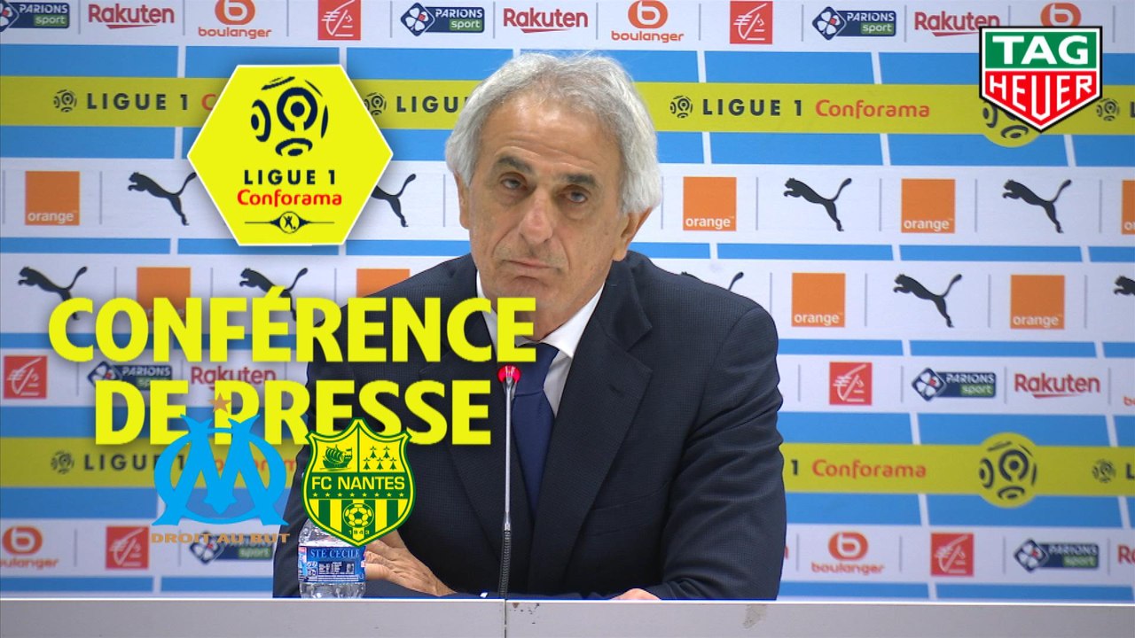Conférence de presse Olympique de Marseille - FC Nantes (1-2) : Rudi GARCIA (OM) - Vahid HALILHODZIC (FCN) / 2018-19