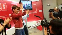Fiesta en la sede del PSN tras conseguir el quinto escaño: 