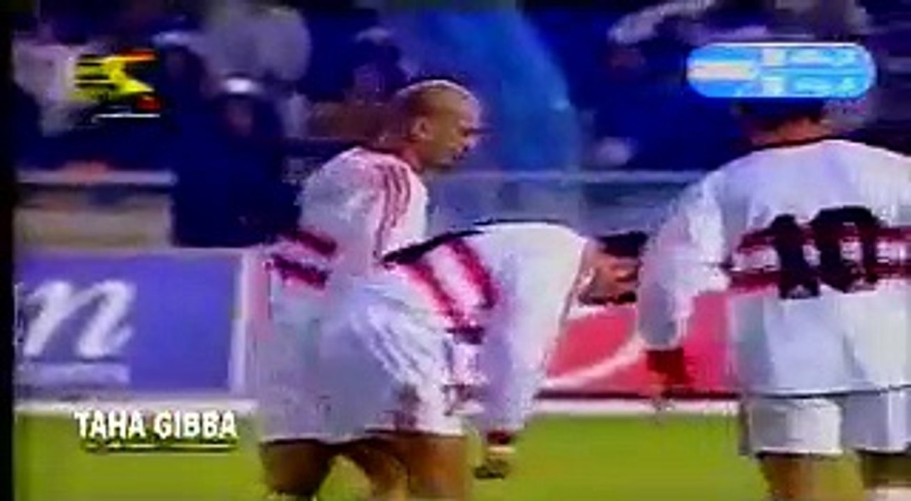 الشوط الاول مباراة الزمالك و الرجاء الرياضي 1-0 اياب نهائي دوري الابطال 2002