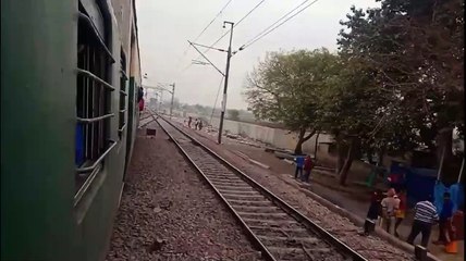 Gatimaan Express raising Dust Strom