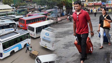 അന്തര്‍ സംസ്ഥാന ബസ് പണിമുടക്കിൽ വലഞ്ഞത് നൂറുകണക്കിന് യാത്രക്കാര്‍