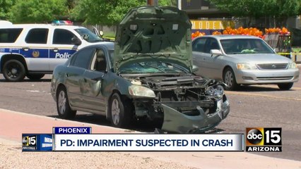 Motorcyclist hurt in crash near 52nd Street and McDowell