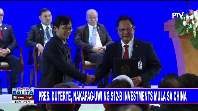 Pres. #Duterte, nakapag-uwi ng $12-B investments mula sa China