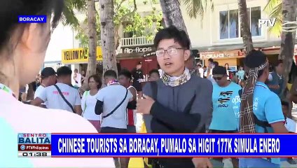 Chinese tourists sa Boracay, pumalo sa higit 177K simula Enero