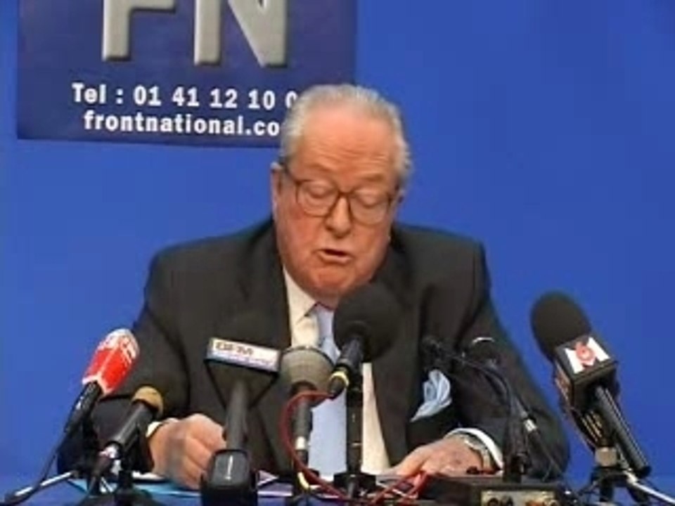 Jean-Marie Le Pen a présenté ses Vœux à la Presse.