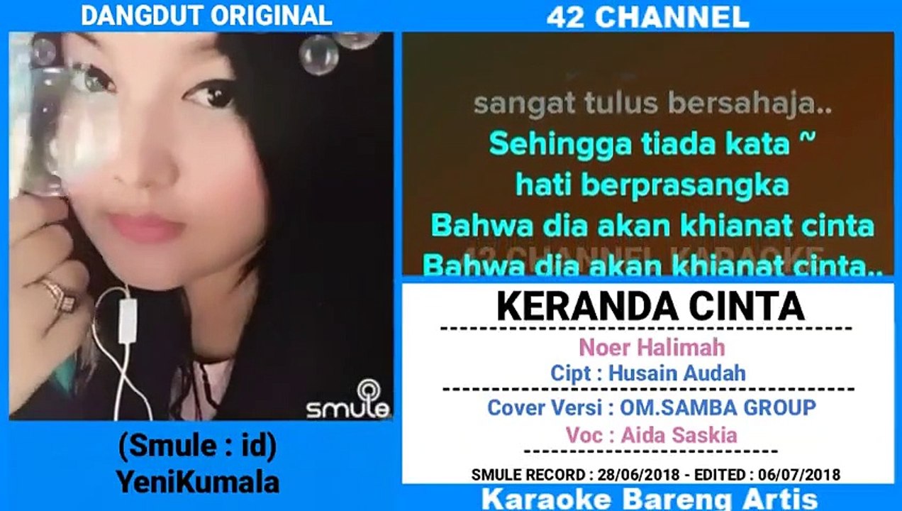 KERANDA CINTA - KARAOKE BARENG ARTIS