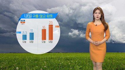 [날씨] 내일 구름 많고 따뜻...서울 낮 기온 23도 / YTN