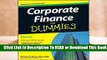 Online Corporate Finance for Dummies  For Trial