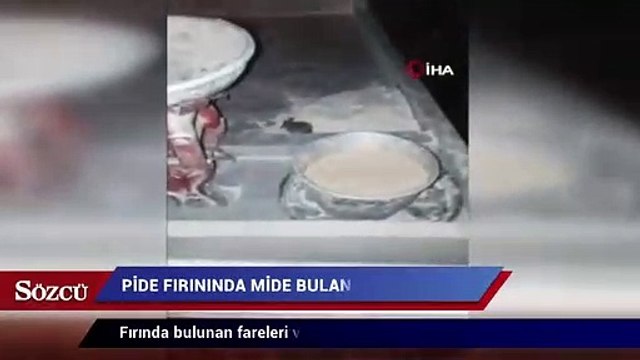 Pide fırınında mide bulandıran görüntü
