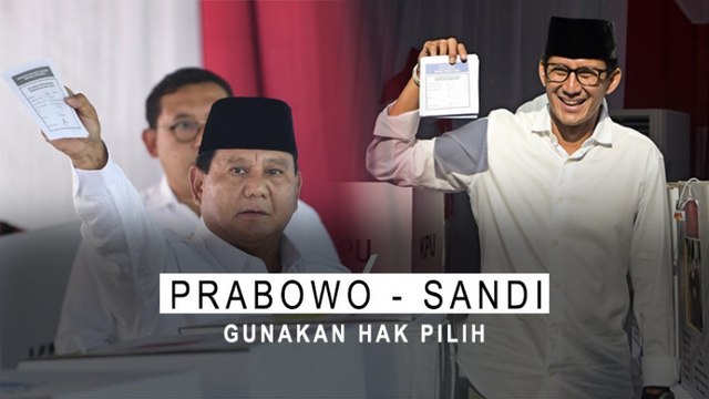 Prabowo - Sandi Gunakan Hak Pilih