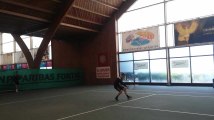 Les joueurs du SC Charleroi en team-building au tennis
