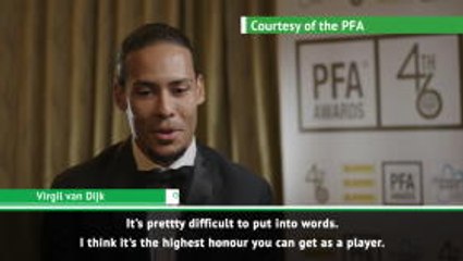 PFA award is the highest honour you can get as a player - Van Dijk