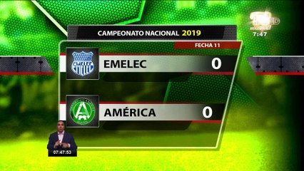 Emelec empata contra el América por la lIga Pro