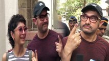 Lok Sabha Election 2019: Aamir Khan और उनकी पत्नी किरण राव ने डाला वोट; Watch Video | वनइंडिया हिंदी