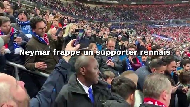 Neymar frappe un supporter rennais !
