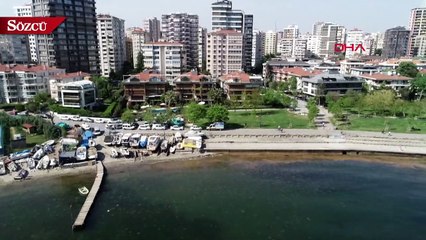 Kadıköy sahili'de turuncuya büründü