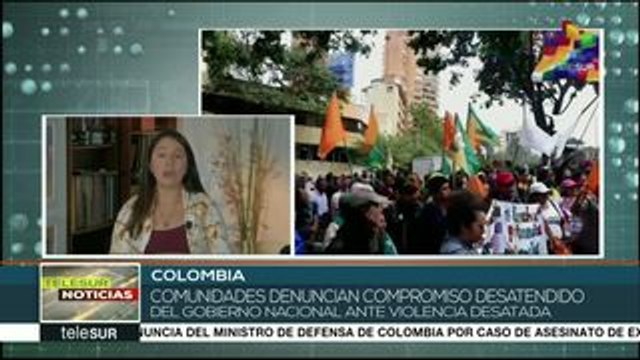 Llegan a Bogotá colombianos que exigen seguridad para activistas