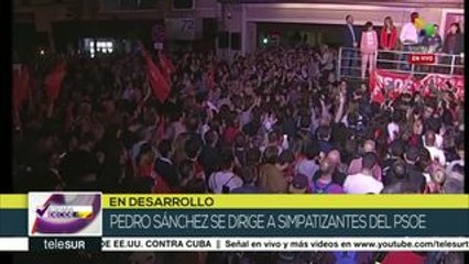 Sánchez: Con triunfo del PSOE ganó el futuro y perdió el pasado
