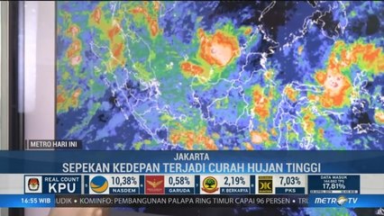 BMKG: Sepekan ke Depan Terjadi Curah Hujan Tinggi