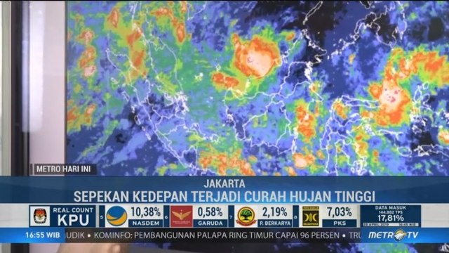 BMKG: Sepekan ke Depan Terjadi Curah Hujan Tinggi