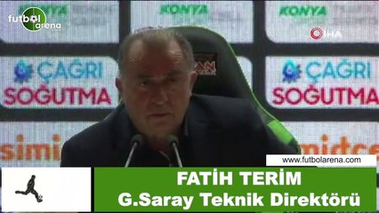 Fatih Terim: "Konyaspor oynatmama üzerine çıkmıştı ancaz biz final paslarında başarılı değildik"