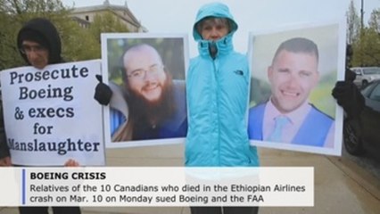 Relatives of air crash victims sue Boeing, company chief refuses to resign