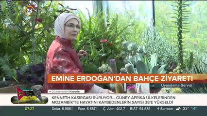Emine Erdoğan'dan bahçe ziyareti