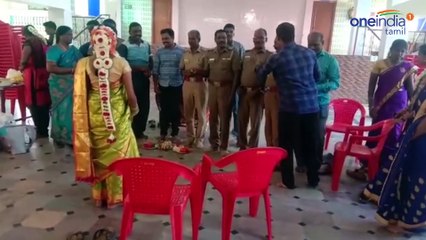 பெண் காவலருக்கு சீமந்தம் செய்த ஆண் காவலர்கள்-வீடியோ