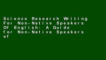 Science Research Writing For Non-Native Speakers Of English: A Guide for Non-Native Speakers of