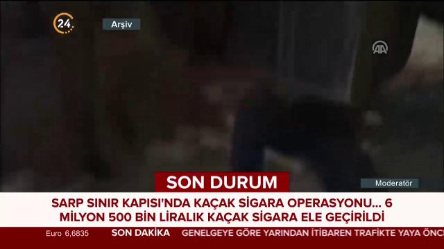 Sarp Sınır Kapısı'nda kaçak sigara operasyonu