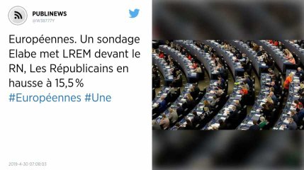 Européennes. Un sondage Elabe met LREM devant le RN, Les Républicains en hausse à 15,5 %