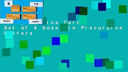 Jolly Phonics Cards: Set of 4 boxes in Precursive Letters