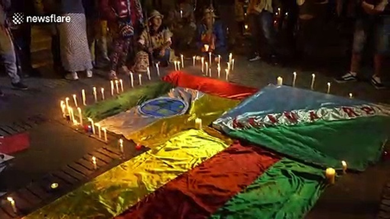 Hundreds protest mass killings of social leaders in Colombia