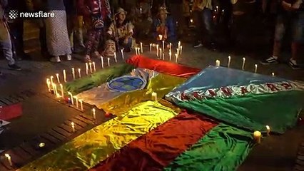 Hundreds protest mass killings of social leaders in Colombia