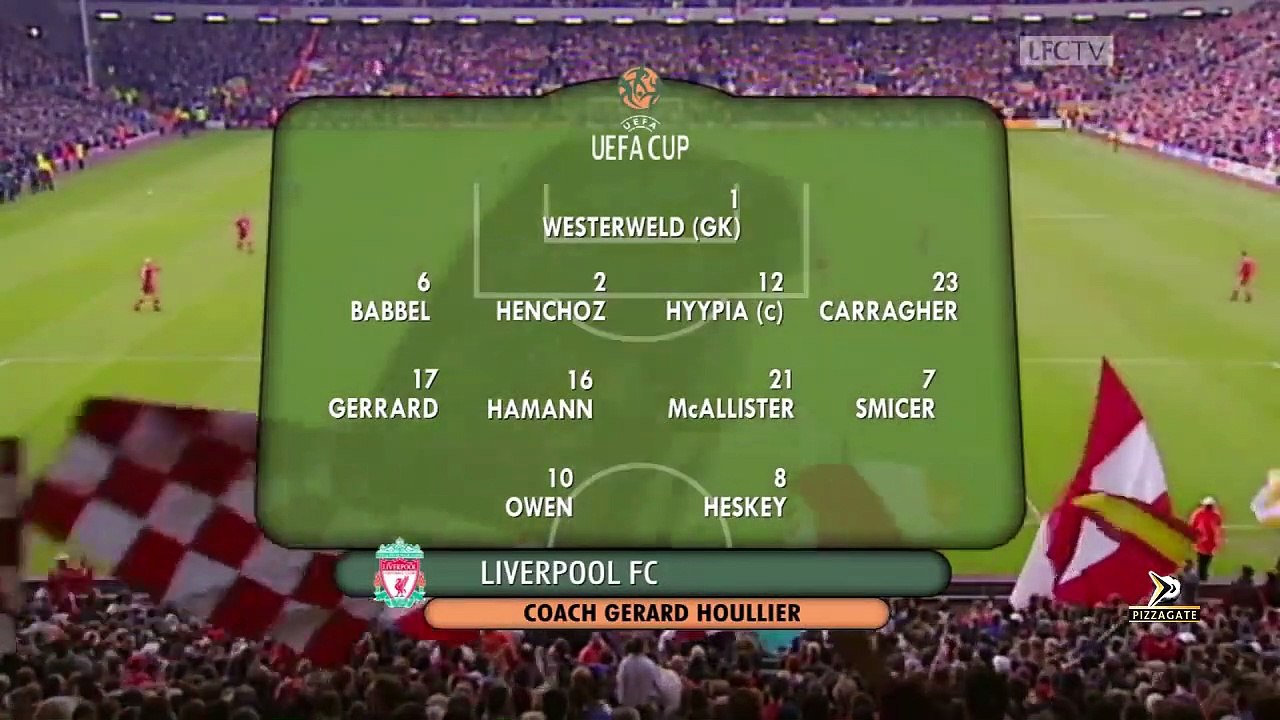 Statistics and Lineups Liverpool 0-1 Roma :: Taça UEFA 2000/01