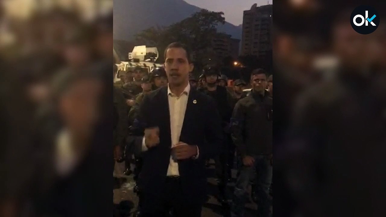 Juan Guaidó al mando del ejército de Venezuela anuncia el “final de la usurpación” de Maduro