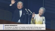 Japanese emperor renounces throne in historic abdication ceremony