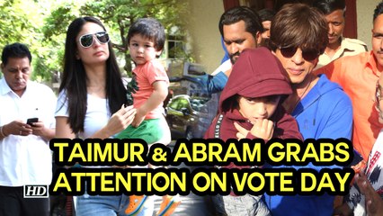 Star Kids Taimur & Abram grabs attention on VOTE DAY