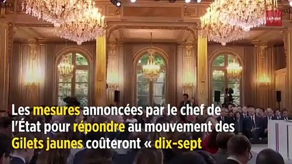 Gilets jaunes : les annonces de Macron estimées à 17 milliards d'euros