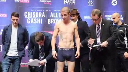 SAM COX v GEORGI GEORGIEV - OFFICIAL WEIGH-IN / ALLEN v BROWNE / CHISORA v GASHI