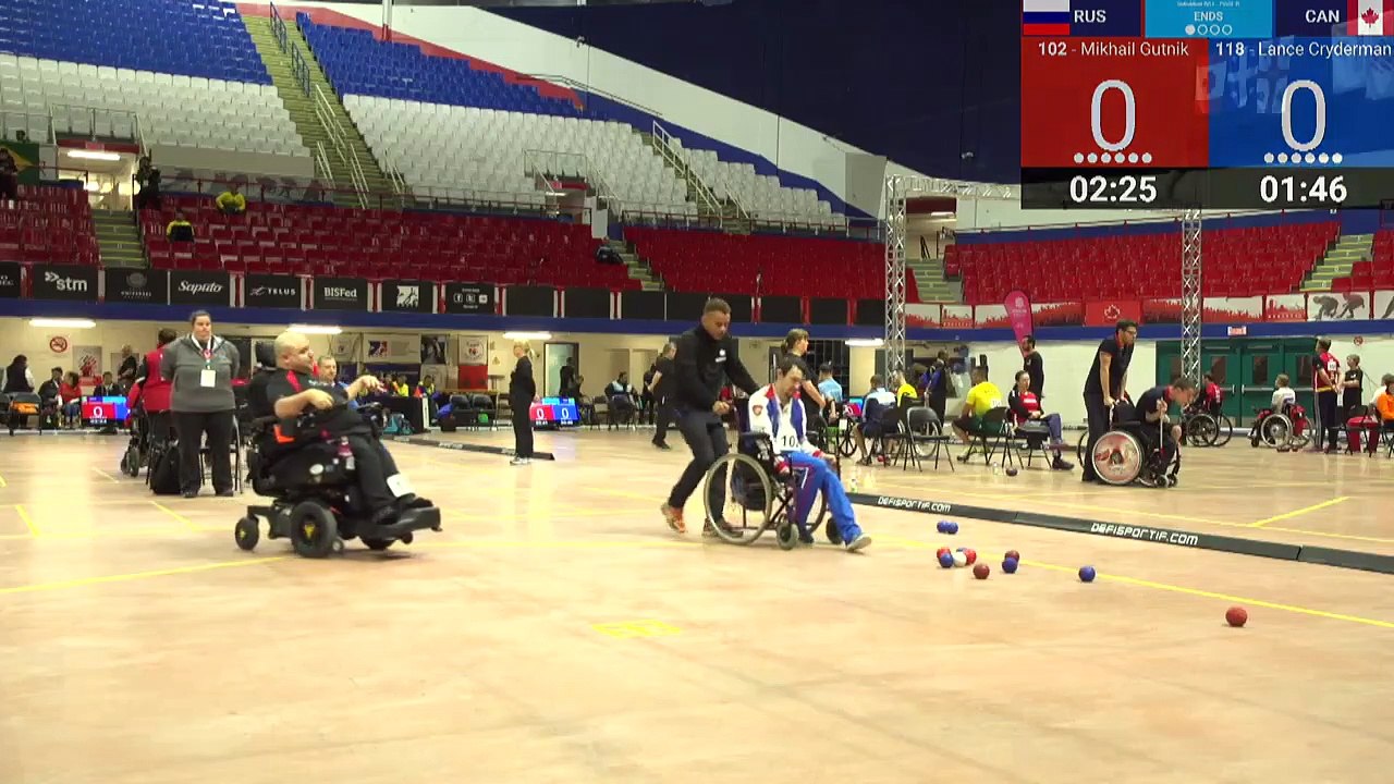 2019-04-30-Défi_Sportif-Boccia-Terrain_3-Lance Cryderman_CAN_vs_Mikhail Gutnik_RUS