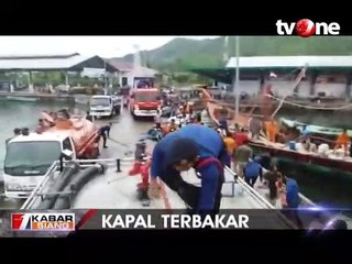 Download Video: Kapal Penangkap Ikan Terbakar di Sibolga, Dua ABK Tewas