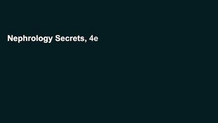 Nephrology Secrets, 4e