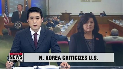 N. Korea's Vice FM reaffirms willingness to denuclearize, criticizes Pompeo's comments