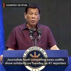 Download Video: TV, print journalists join Rappler petition vs Duterte coverage ban